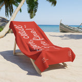 MOM, CHILL — I'M FINE! beach towel 36"x72"