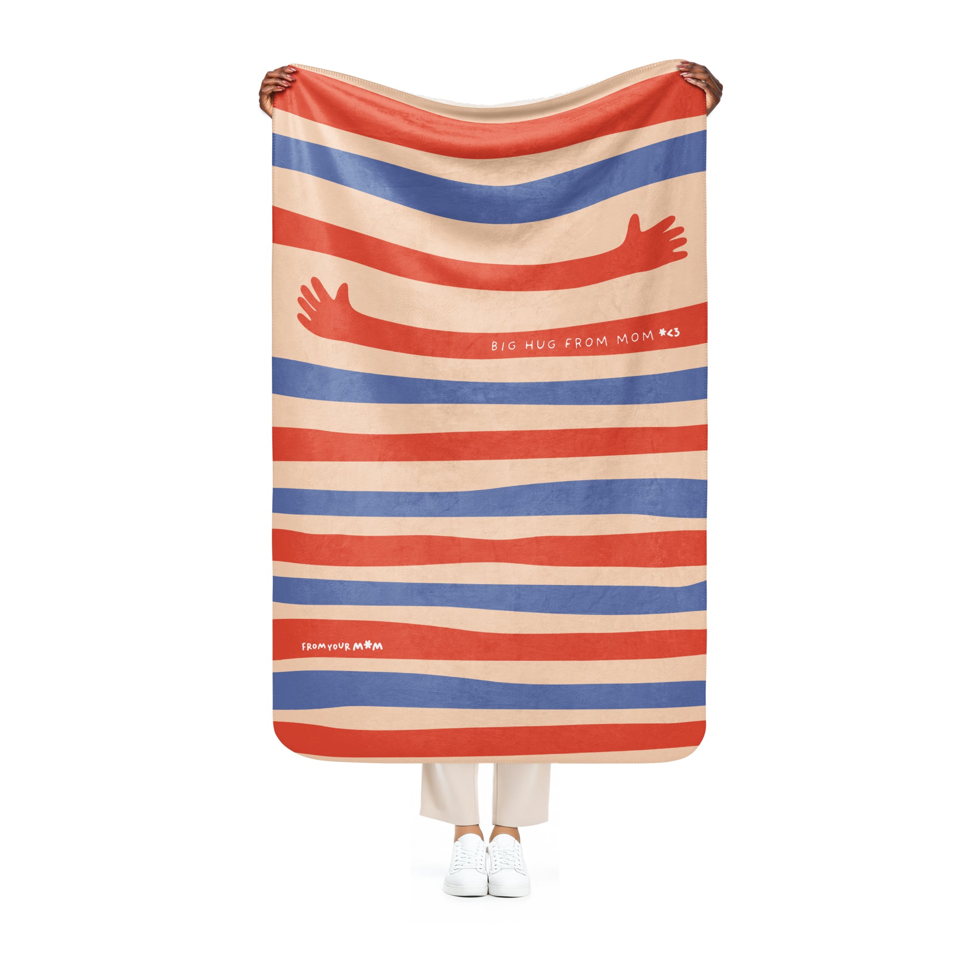 BIG HUG FROM MOM sherpa blanket