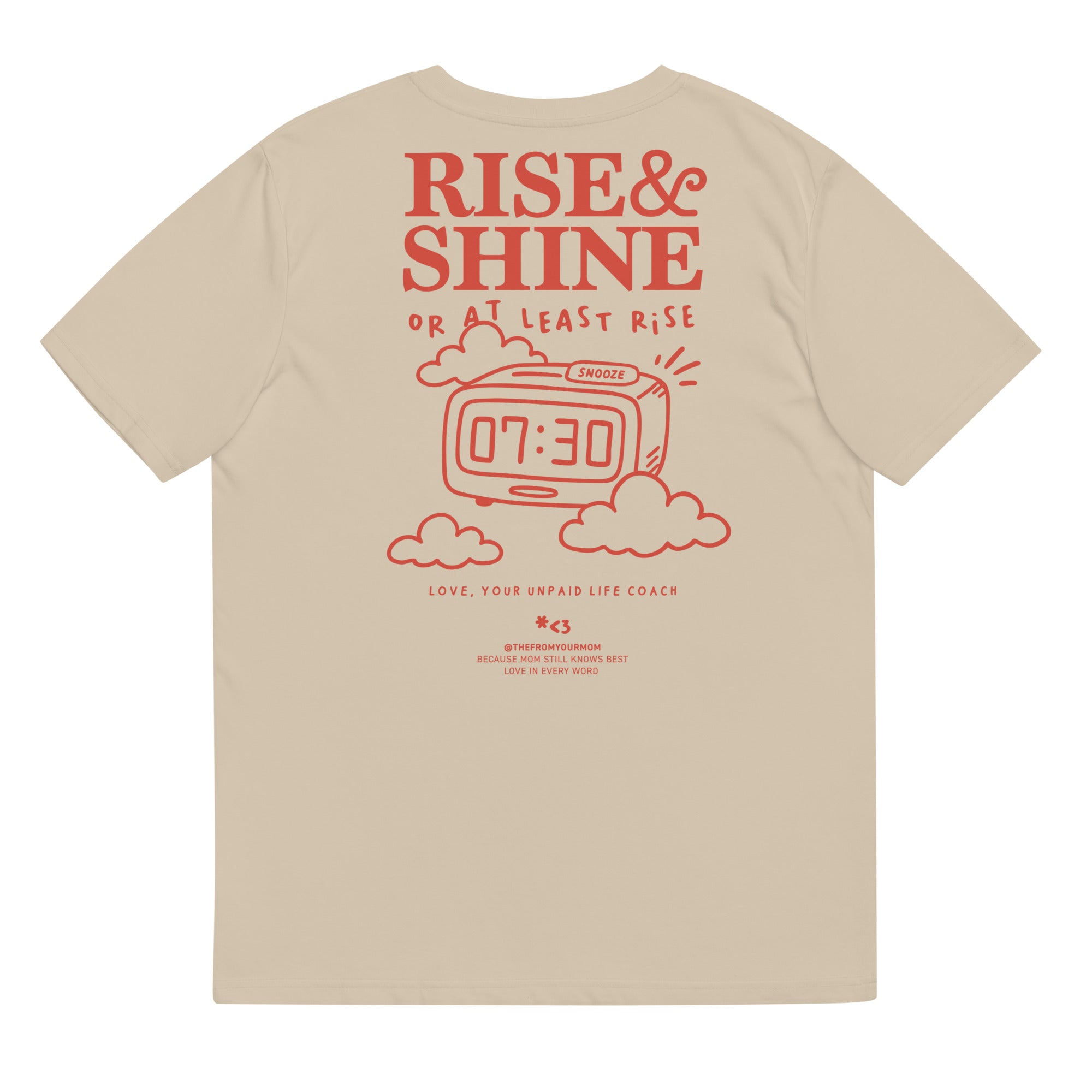 RISE & SHINE Unisex organic tee