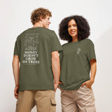MONEY DOESN'T GROW ON TREES unisex organic tee